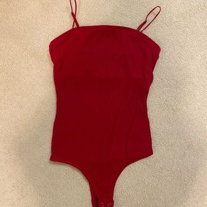 red bodysuit